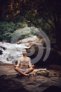 Man meditating