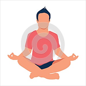 Man meditating yoga