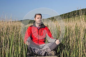 Man meditation