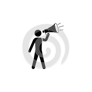 Man with a megaphone icon