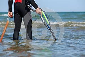 Man with a metal detector