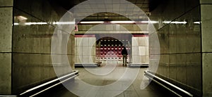 Man in Metro Station at Prag