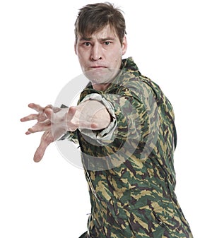 A man in military dress