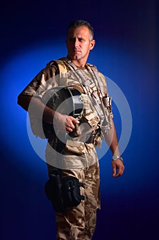 Man with military uniform