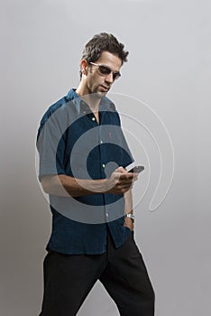 Man with mobile