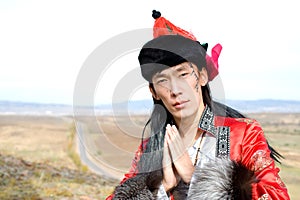Man in Mongolian costume