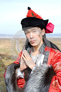 Man in Mongolian costume