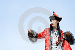 Man in Mongolian costume