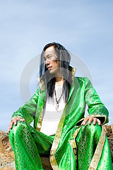 Man in Mongolian costume