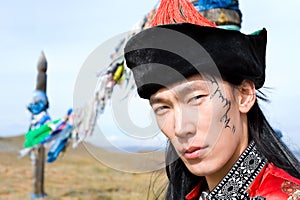Man in Mongolian costume