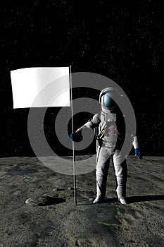 Man on the Moon (Blank Flag)