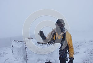 Man On Mount Washington