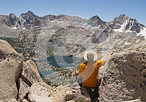 Man On Mountain Overlook