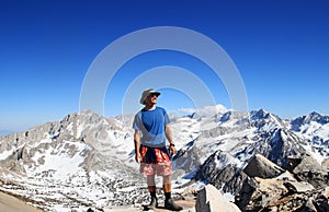 Man on mountain top