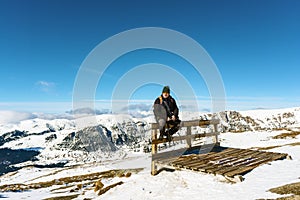 Man in the mountains