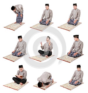 Man muslim doing prayer