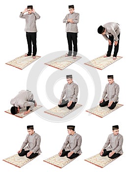 Man muslim doing prayer