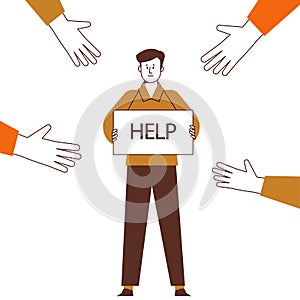 Man in need of help.