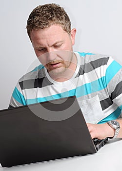 Man with notebook photo