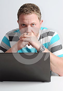 Man with notebook 4 photo