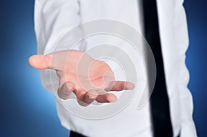 Man offer hand