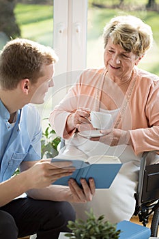 Man with older woman