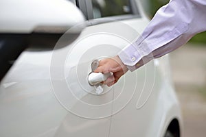 Man Opening Car Door