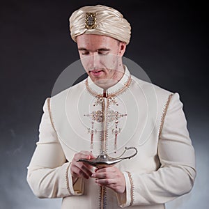 Man in oriental costume