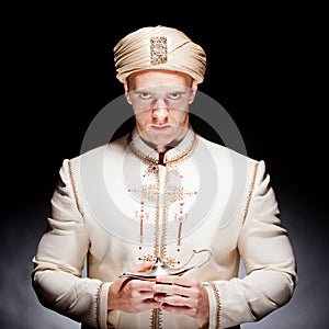 Man in oriental costume