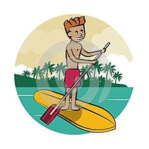 Man over surf board