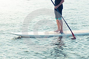 Man on paddleboard