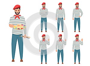 Man painter vector design illustration isolated on white background