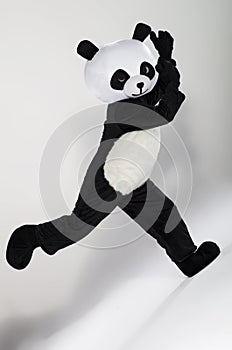 Man in panda costume