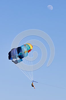 Man with parachute