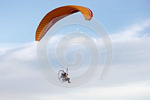 Man with paraglider