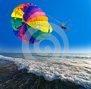 Man is parasailing