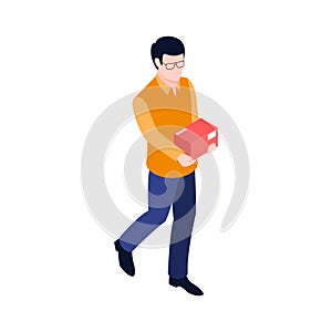 Man With Parcel Composition