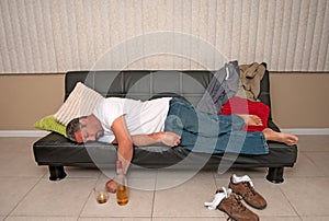 Man passed out drunk