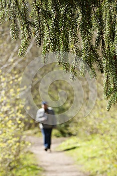 Man on a path