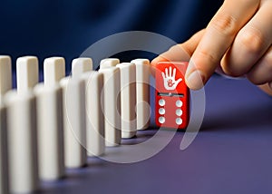 The man pauses in the process. Take a break and technical works. Make a stop to evaluate the results.