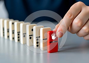 The man pauses in the process. Take a break and technical works. Make a stop to evaluate the results.