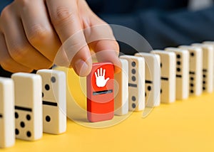 The man pauses in the process. Take a break and technical works. Make a stop to evaluate the results.