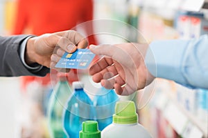 Man paying with his credit card