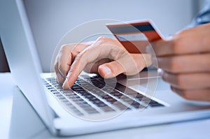 Man Payment Online With Credit Card