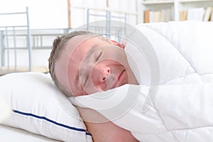 Man peacefully sleeping