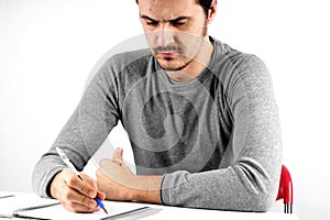 Man with pen