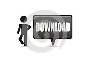 Man people icon download button