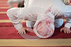 man performing sajdah in namaz