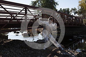 Man Performing Tai Chi