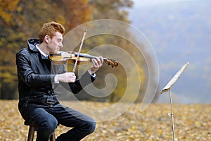 Man performing at violin